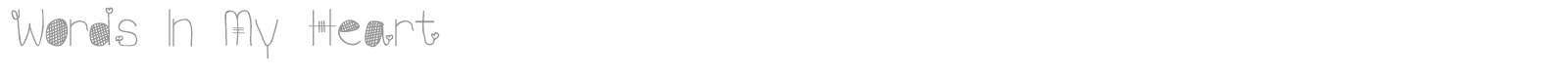Words In My Heart font preview